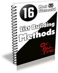 16 Most Successful List Building Methods (PLR)