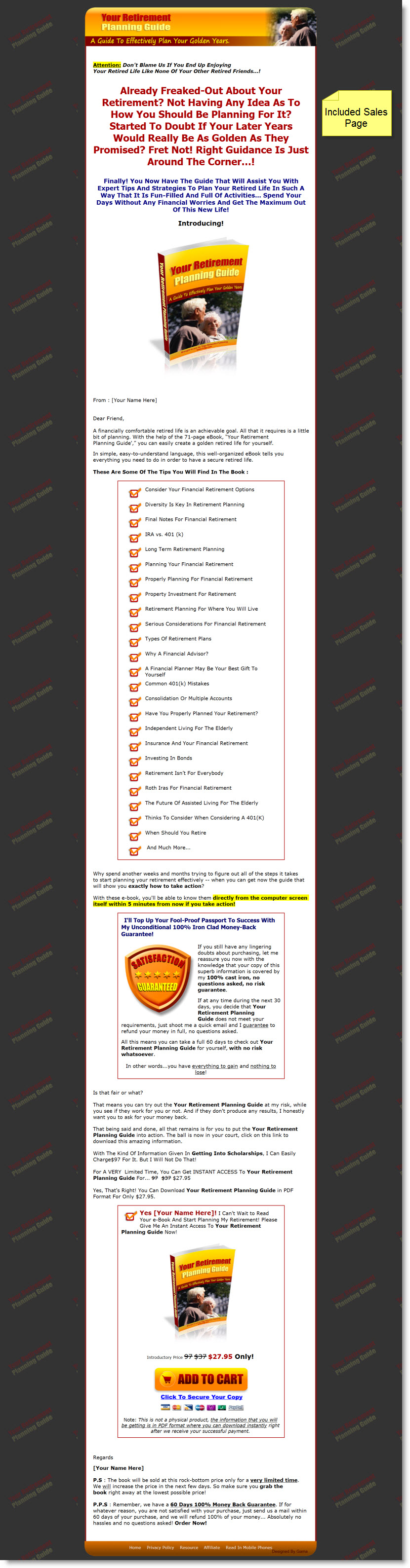 Your Retirement Planning Guide viral ebook Master Resell Rights