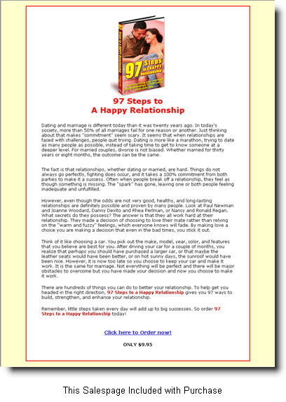 97 Steps To A Happy Relationship Master Resale Rights Ebooks And