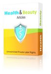 25 Health and Beauty Articles - Sep 2010 (PLR)